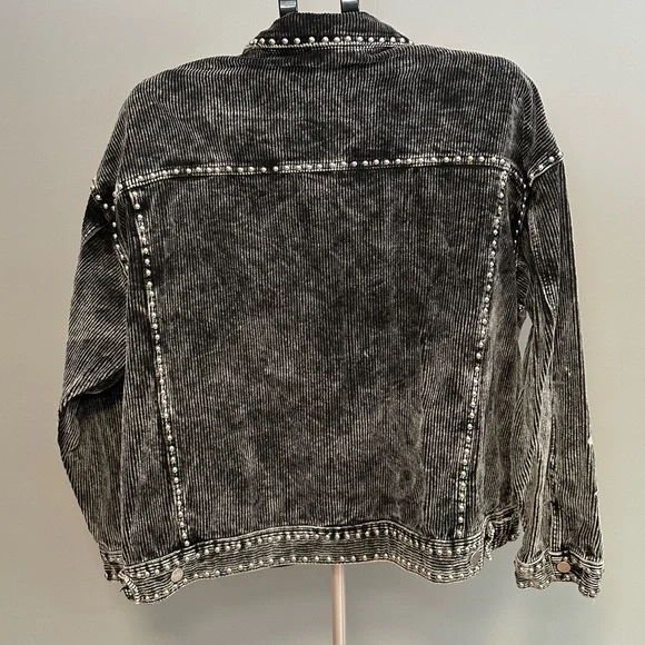 POL Black Corduroy Studded Jacket - Picture 2 of 15